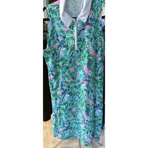 Lilly Pulitzer Women's UPF 50+ Luxletic Silvia 1/4-Zip Dress Par Fection
 Large